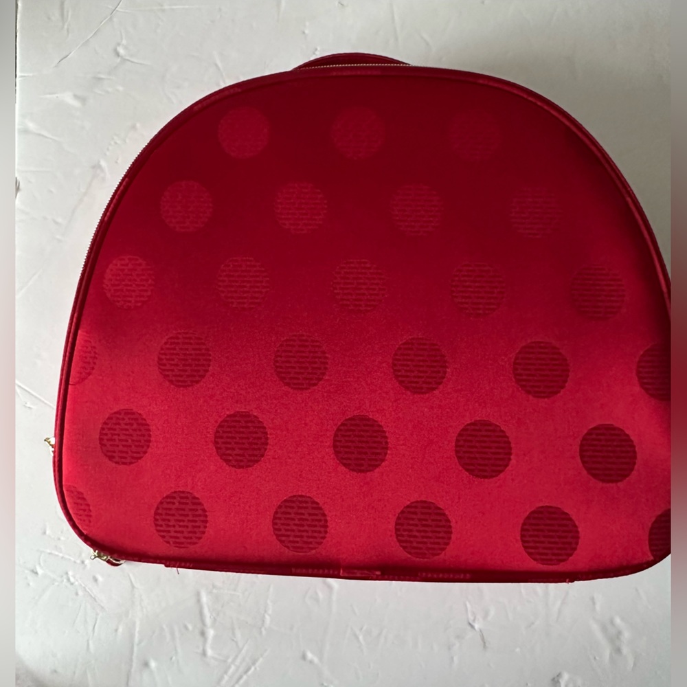 Estee‎ Lauder Red Polka Dot Cosmetic Bag